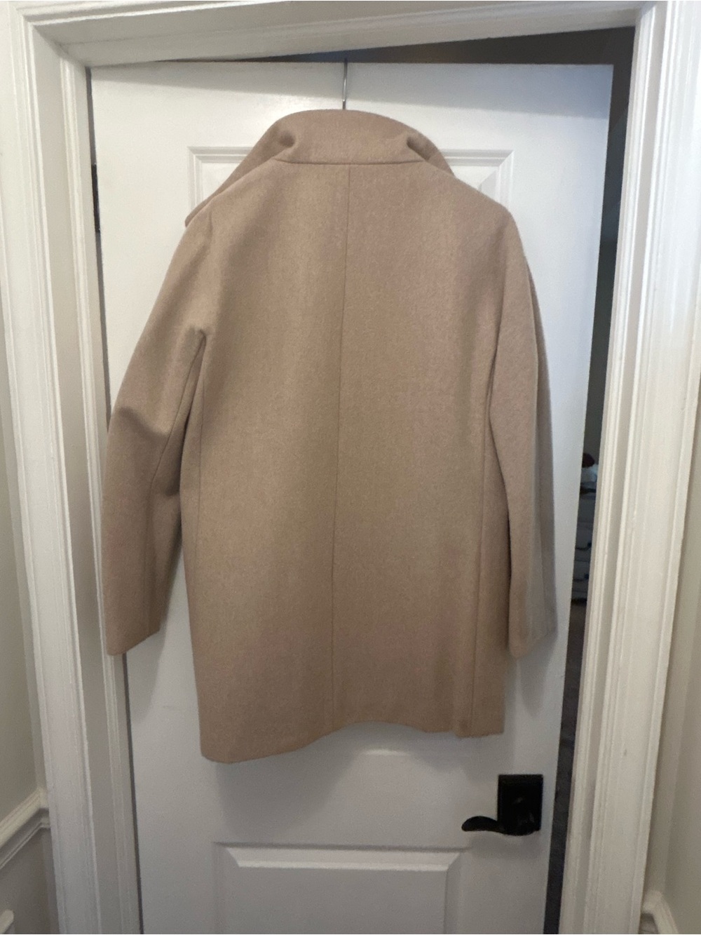 J. Crew Beige Wool-Blend Pea Coat with Zip Front - Picture 2 of 4